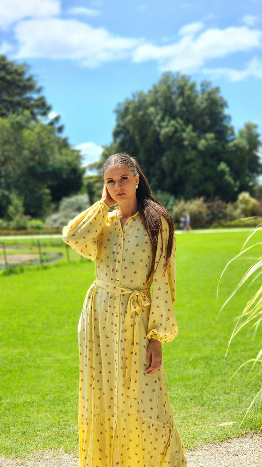 Yellow Tea Rose Dress