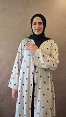 Embroidered Linen Abaya