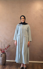 Seafoam Grace Zip Abaya