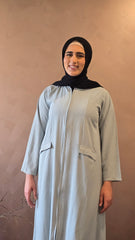 Seafoam Grace Zip Abaya