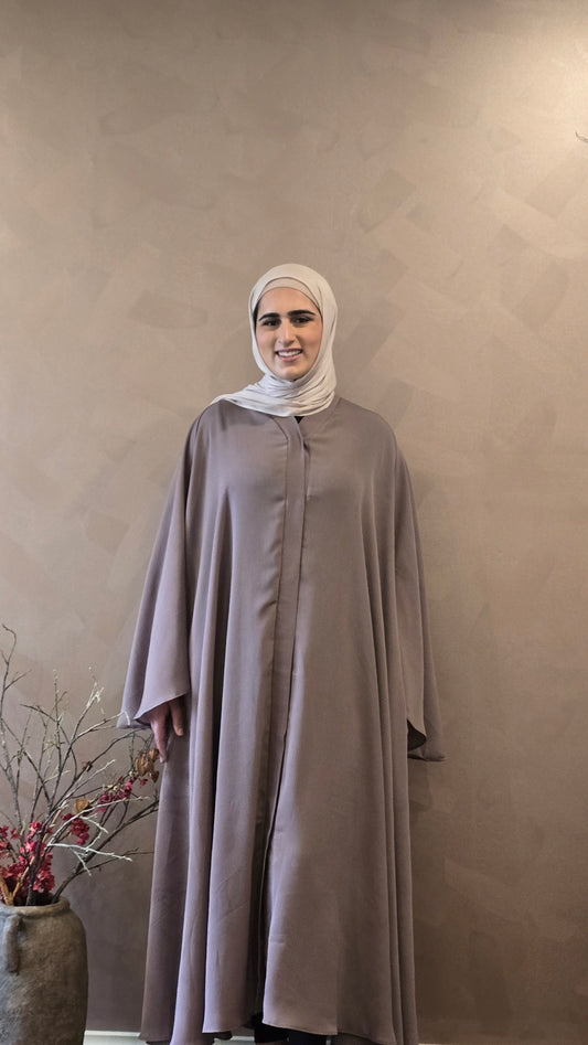 Light Purple Free Size Flowy Abaya