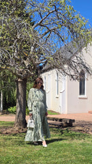 Sage Bloom Maxi Dress