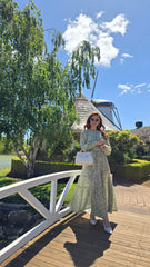 Sage Bloom Maxi Dress