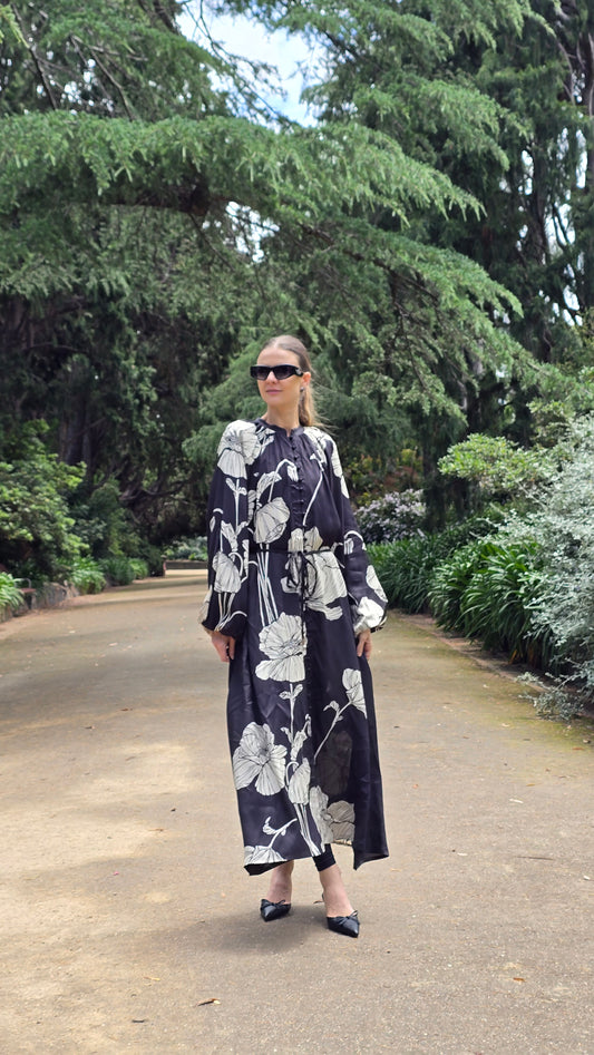 Midnight Bloom Maxi Dress