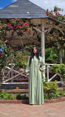 Classic Garden Abaya With Elastic Cuffs