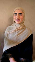 Fawn Dirty Rayon Wrinkled Hijab