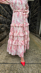 Wild Rose Tiered Cascade Dress