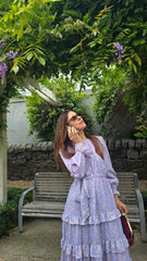 Lavender Drift Tiered Cascade Dress