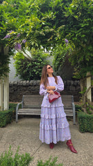 Lavender Drift Tiered Cascade Dress