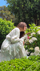 Ethereal Pearl Tiered Cascade Dress