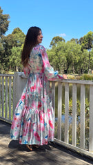 Watercolour Canvas Maxi Dress