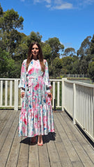 Watercolour Canvas Maxi Dress