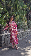 Fuchsia Bloom Reverie Lace Tiered Dress