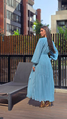 Ocean Blue Tiered Maxi - Classic Edition