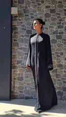 Imperial Black Embellished Abaya
