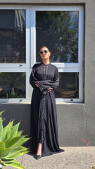 Imperial Black Embellished Abaya