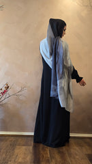 Black Gathered Sleeves Closed Abaya