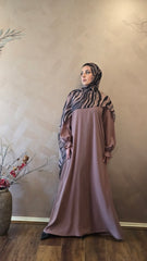 Smoke Cocoa Closed Abaya
