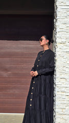 Black Cascade Abaya