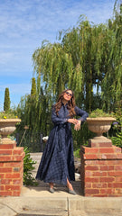 Midnight Navy Regency Lace Dress