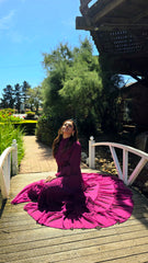 Wine Bloom Lace Tiered Dress