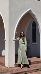 The Aurelia Mint Linen Dress