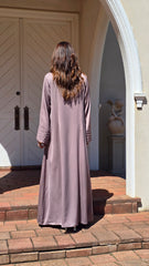 Dusty Mauve Grace Pleated Abaya