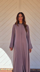 Dusty Mauve Grace Pleated Abaya