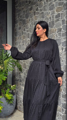 Midnight Grace Tiered Dress