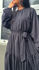 Midnight Grace Tiered Dress