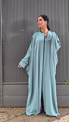Slate Piped Zip Kaftan