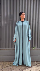 Slate Piped Zip Kaftan