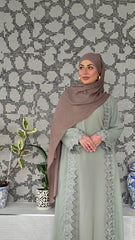 Sage Lace Abaya Set
