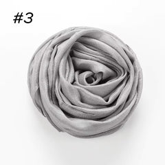 Silk Linen Hijab Silver