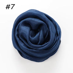 Silk Linen Hijab Navy