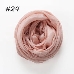 Silk Linen Hijab Peach