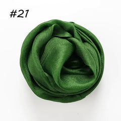 Silk Linen Hijab Hunter Green