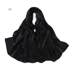 Silk Organza Hijab Black