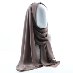 Crinkle Chiffon Hijab Khaki