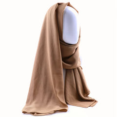 Crinkle Chiffon Hijab Brown