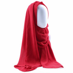 Crinkle Chiffon Hijab Red