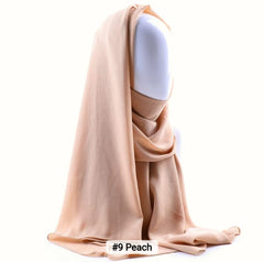 Crinkle Chiffon Hijabs Peach