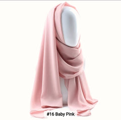 Crinkle Chiffon Hijab Baby Pink
