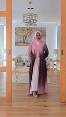 Pink Ombre Sparkle Abaya