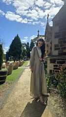 Olive Organza Abaya Set