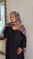 Classic Black Front Open Abaya