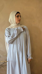 Classic Light Purple Abaya with elastic cuffs