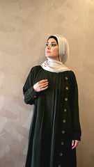 Olive Pleated Abaya