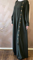 Olive Pleated Abaya