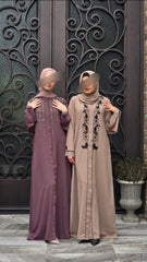 Grape Stonework Luxury Abaya